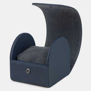 Коробка для часов из кожи теленка, синего цвета