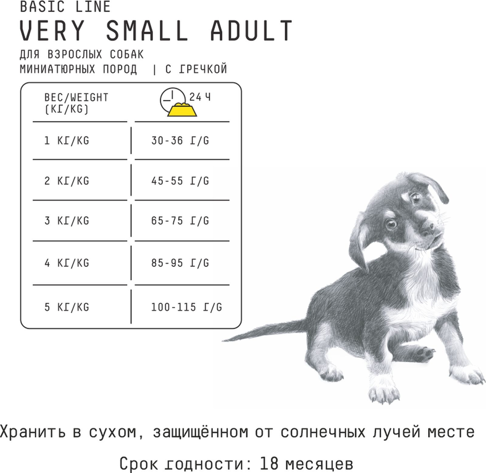 Сухой полнорационный корм для собак миниатюрных пород AJO Dog Very Small Adult, индейка и ягненок с гречкой, 1,5 кг