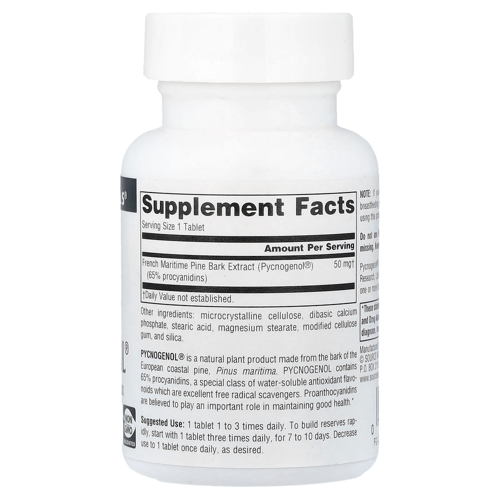 Source Naturals, Pycnogenol®, 50 мг, 60 таблеток