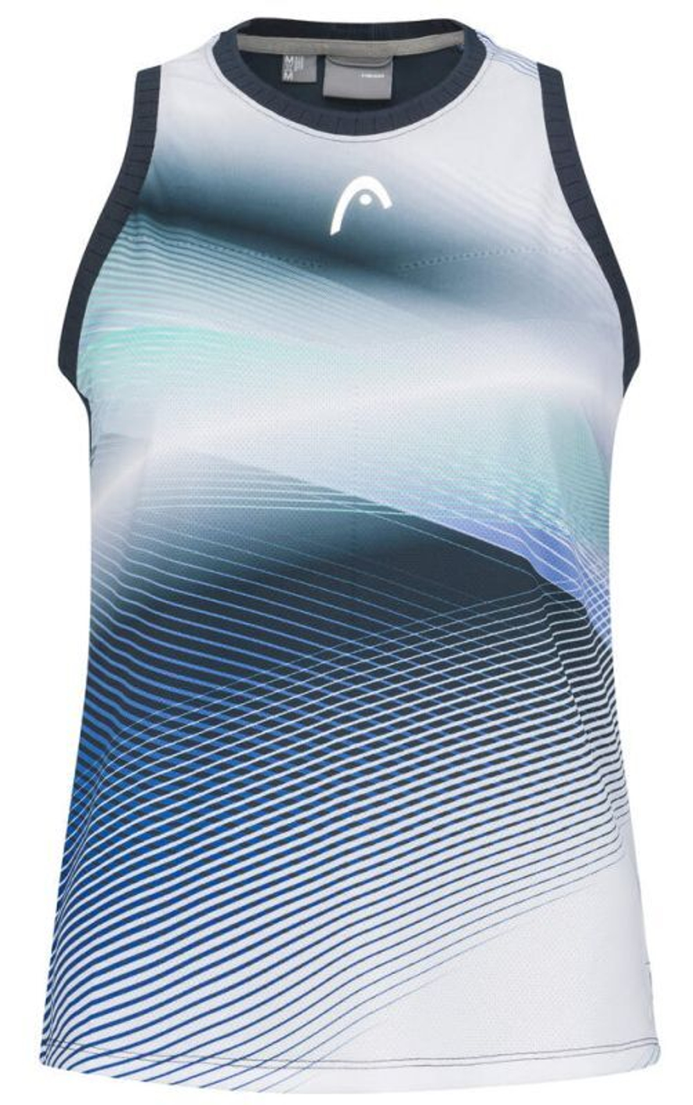 Женский топ теннисный Head Performance Tank Top - navy/print perf