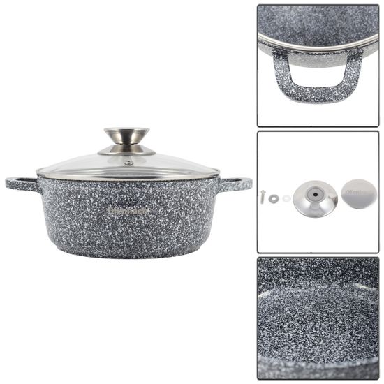 Кастрюля 4,5 л. из литого алюминия Ofenbach NB 100501 с мраморным антипригарным покрытием