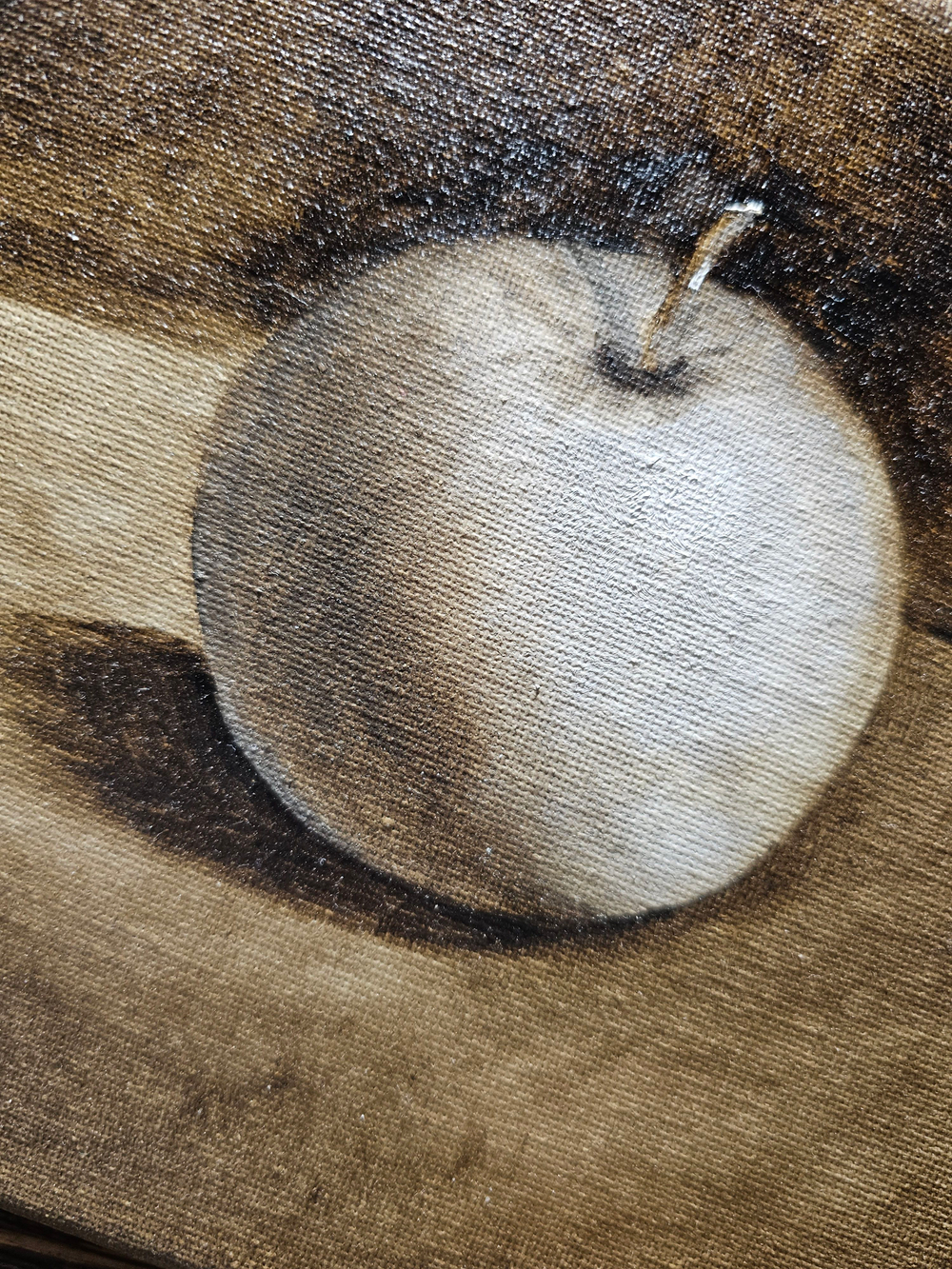 Картина авторская маслом на холсте 18х24 см на стену для интерьера "Яблочко"