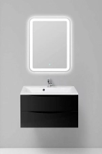 Тумба с раковиной Belbagno MARINO 100 подвесная Nero Lucido