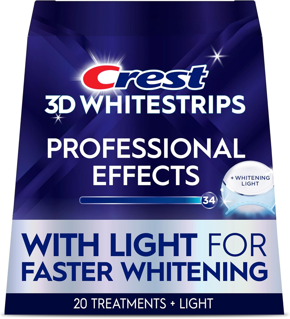 Crest 3D Whitestrips Professional Effects Light — Отбеливающие полоски для зубов: до 12 тонов за 20 дней