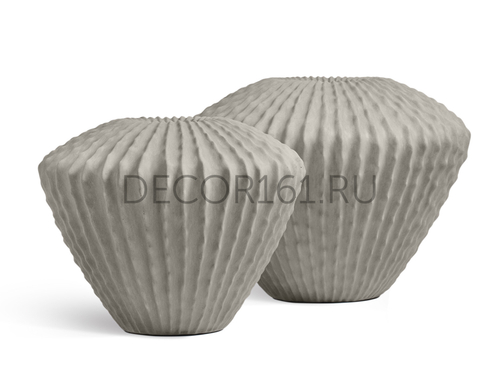 Кашпо-ваза TREEZ Effectory Moho Дизайн-ваза Белый песок д-60 см, в-45 см 1/1 41.33-18-23-110-BE-45