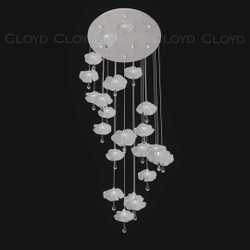 Люстра Cloyd SHANGRILA C33 / выс. 250 см - керамика - белый (арт.11490)