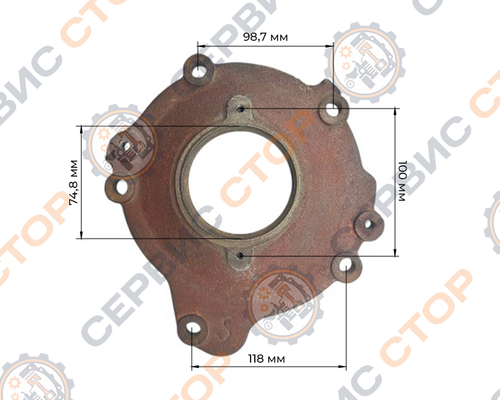 Крышка (корпус) подшипника коленвала (7 отверстий) R190/192, R195N