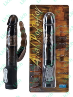 Вибромассажер ротатор hi-tech с анальным вибростимулятором