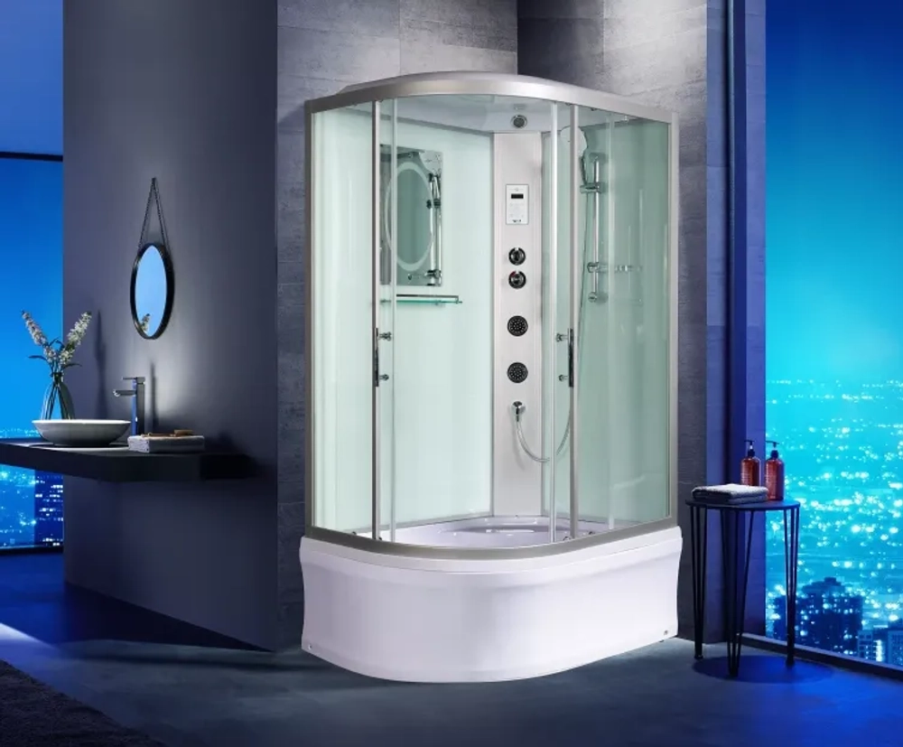 Душевая кабина WeltWasser (ВельтВассер) Halle 1204 R, с высоким поддоном, с электрикой и ГМ, 120x90x217