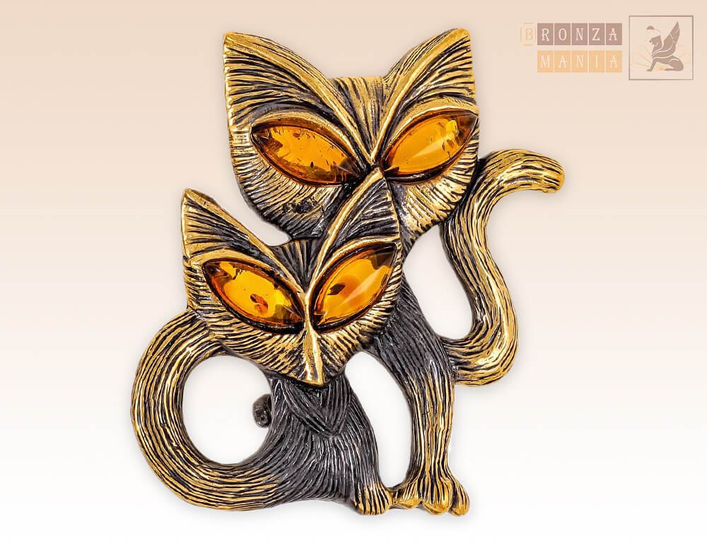 брошь Лисички