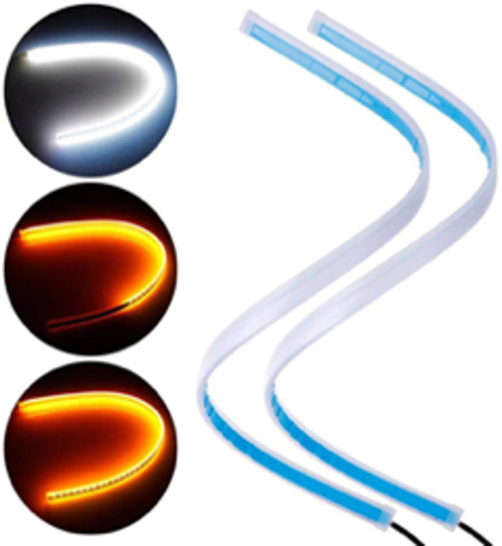 Sal-man Led лента для фар Плоская 60см Белый/Желтый 12V