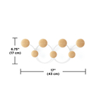Вешалка настенная dotsy, белая/натуральное дерево