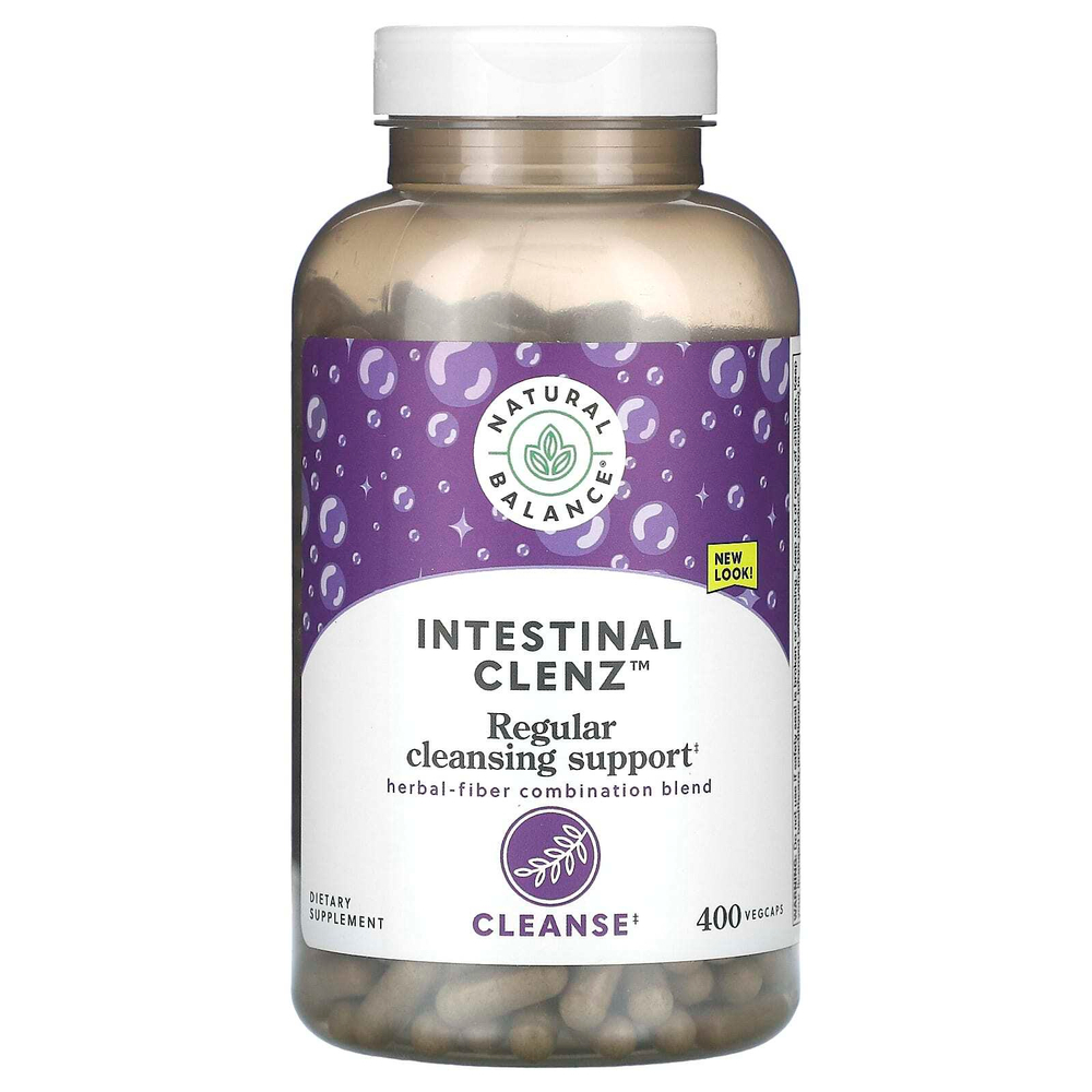 Natural Balance, Intestinal Clenz, средство для очищения кишечника, 400 растительных капсул