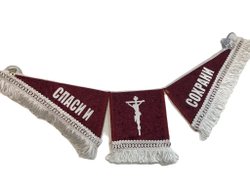 Вымпел тройной MAZ красный термопечать