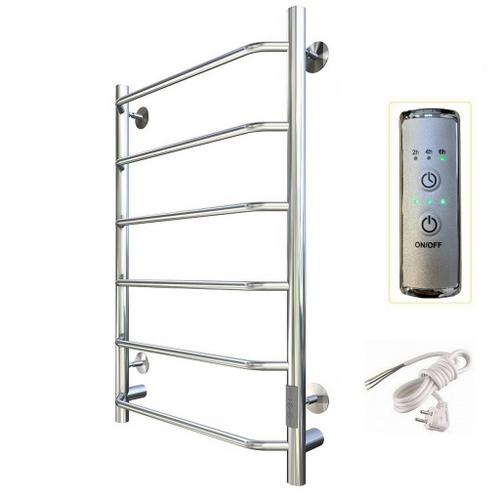 Полотенцесушитель электрический ЛЦ 80х50 6 пер ТРАПЕЦИЯ унив (скрыт подкл, таймер, 296Вт) ТРУГОР