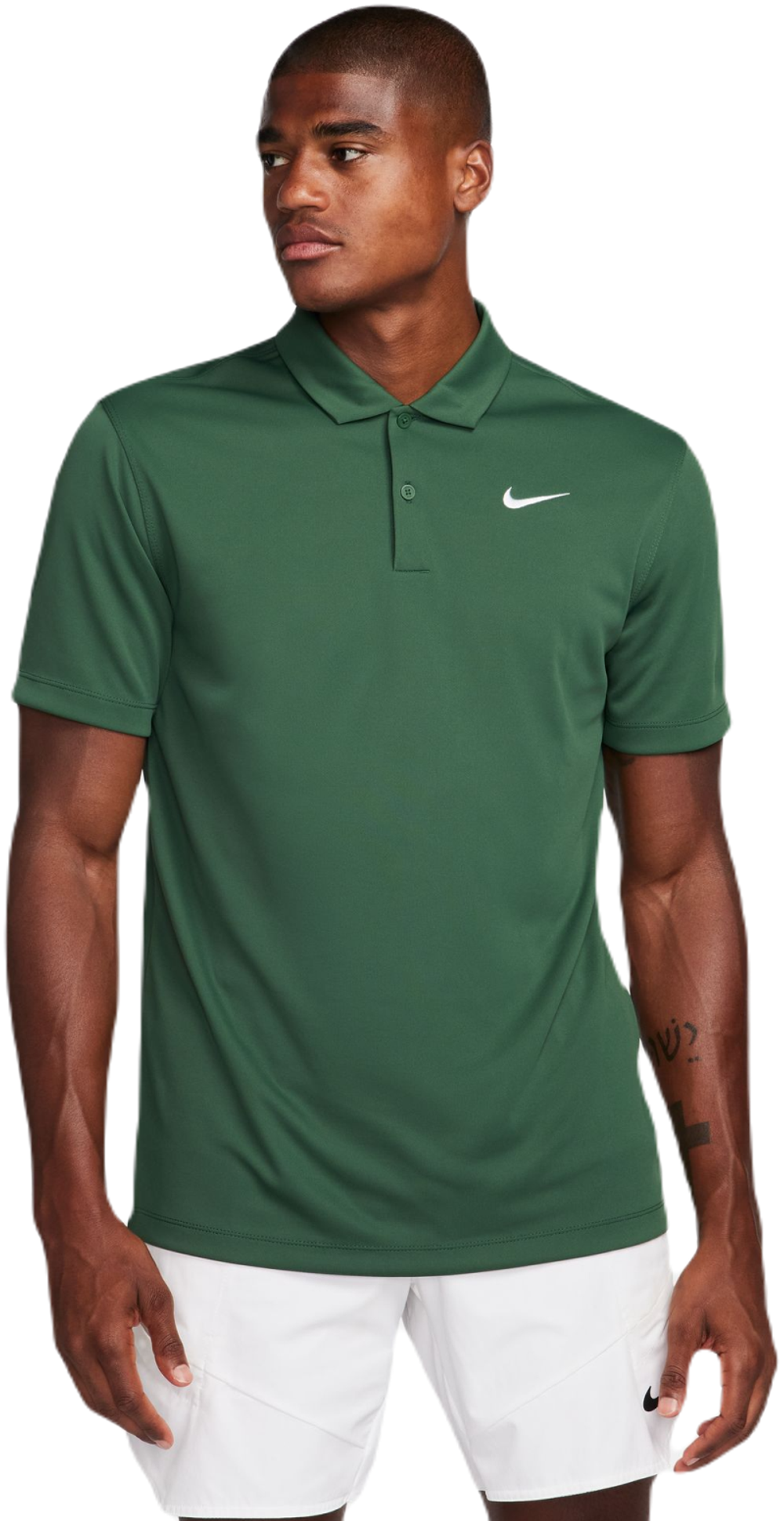 Мужское теннисное поло Nike Court Dri-Fit Solid Polo - fir/white