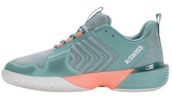 Женские теннисные кроссовки K-Swiss Ultrashot 3 - blanc de blanc/nile blue/desert flower