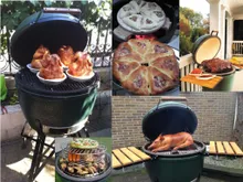 Керамический гриль Big Green Egg XL XLarge (очень большой), 61 см, ножки с рукояткой, столики