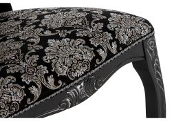 Стул Клето патина серебро / черный