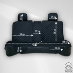 Универсальная накидка с боками на весь салон Велюр Звезда в черном цвете с черной нитью