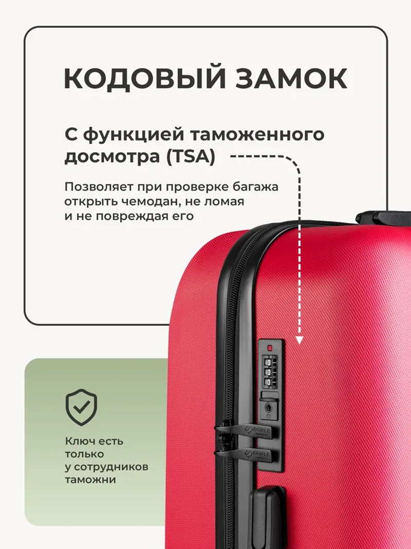 Чемодан Bonle размер S Красный