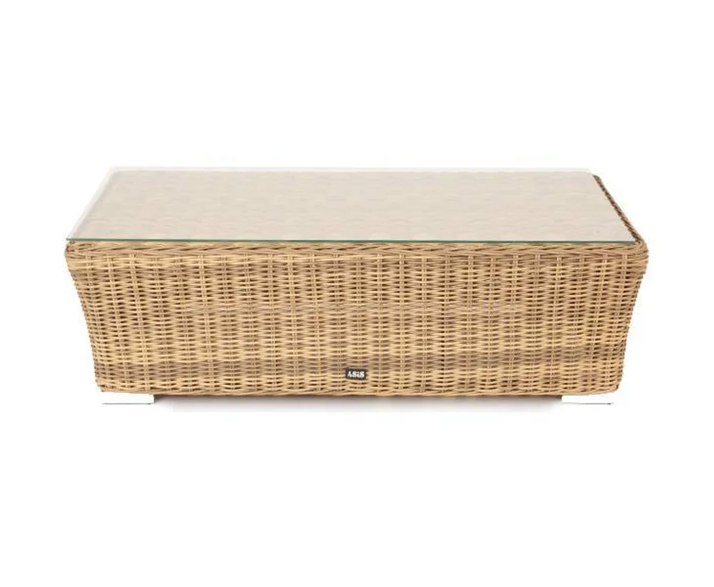 "Капучино" журнальный столик из искусственного ротанга, цвет соломенный