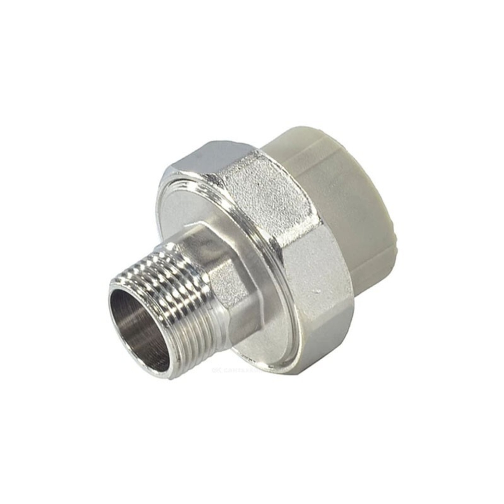 Муфта комбинированная разъёмная Valfex, DN 25, PN 25, G-3/4'', американка-НР, серая