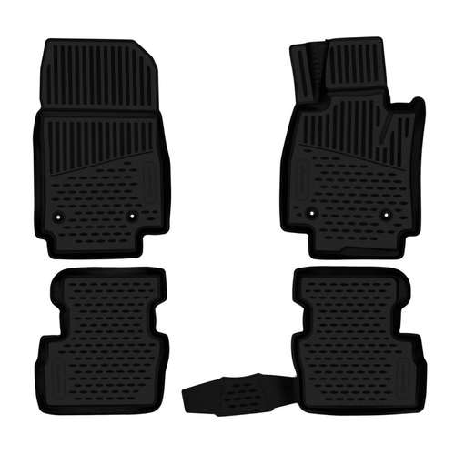 Коврики 3D в салон MAZDA 2, 2014-&gt;, правый руль, хэтчбек, 4шт. (полиуретан) ELEMENT3DA0N019210K