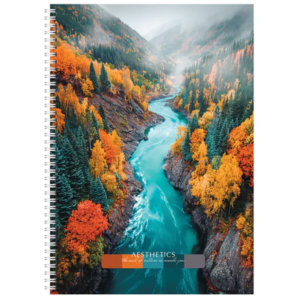 Тетрадь "ПРИРОДА" А4 96 л. гребень, клетка
