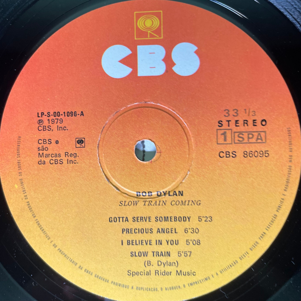 Bob Dylan ‎– Slow Train Coming (Португалия 1979г.)