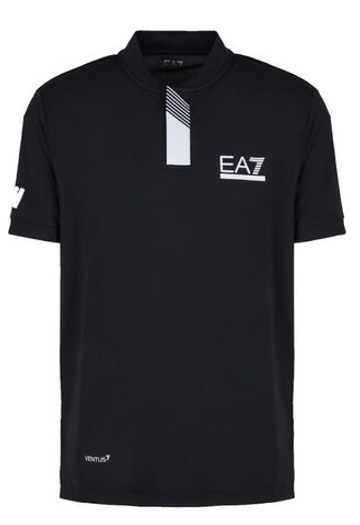 Мужское теннисное поло EA7 Man Jersey Jumper - черный