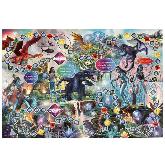 Настольная игра-ходилка. Планета Аватария. 217х330х27мм. Умные игры