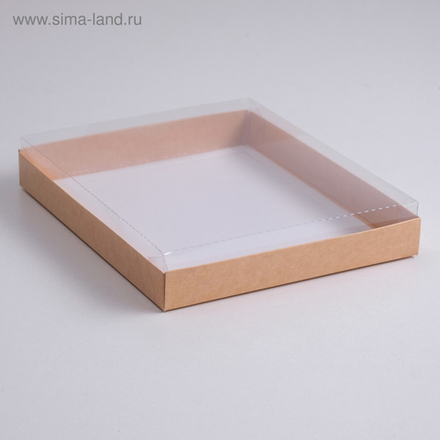 Картонная коробка для пряников 260*210*30мм (крафт)