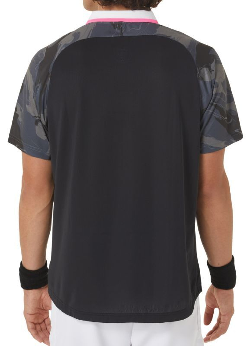 Мужское теннисное поло Asics Court Graphic Polo-Shirt - carrier grey