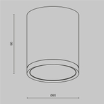 Потолочный светильник Technical C086CM-GX53-MRD-WS