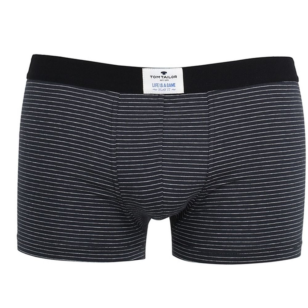 Мужские трусы боксеры антрацитовые в полоску Tom Tailor 070258/5642 9731