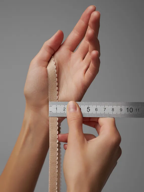 775 641/12 ОПТ Резинка отделочная Lauma Fabrics, 12 мм, бежевый 775