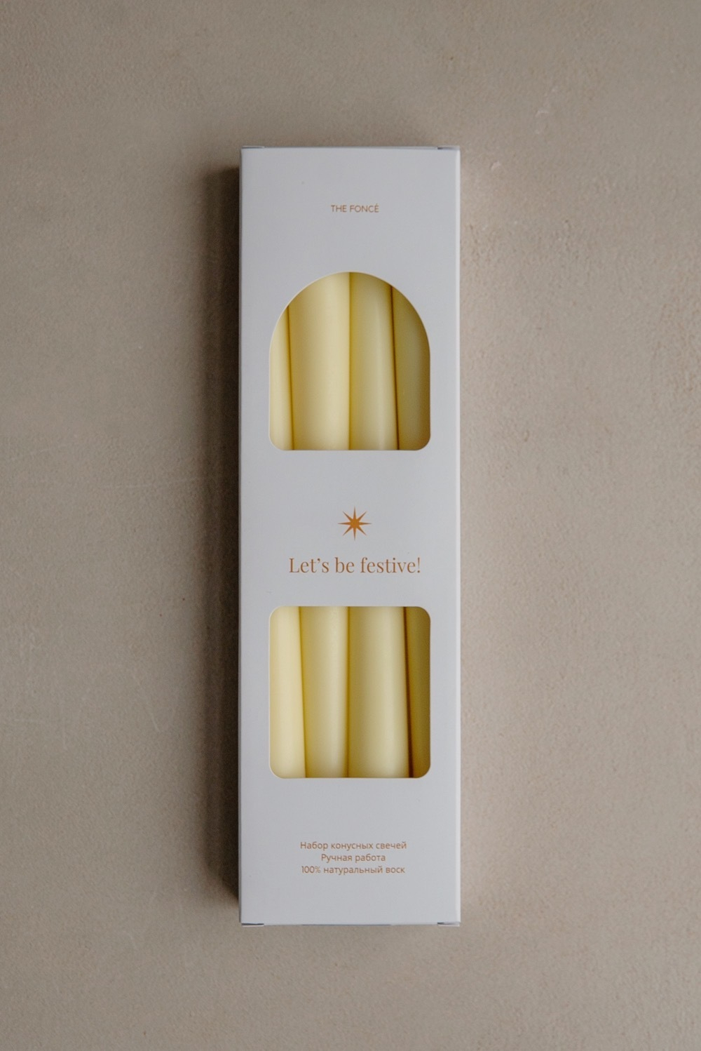 Набор конусных свечей, 4 шт