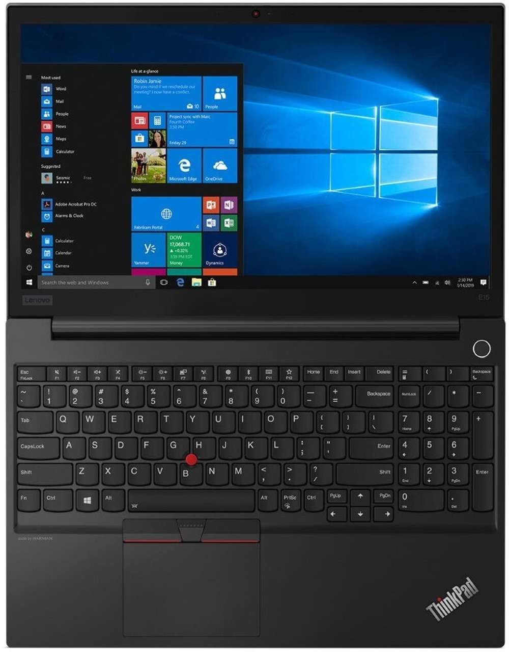 Ноутбук Lenovo ThinkPad E15 i7-10510U 16Gb 1Tb + SSD 256Gb AMD Radeon RX 640 2Gb 15,6 FHD IPS BT Cam 3980мАч Win10Pro Черный 20RD0013RT