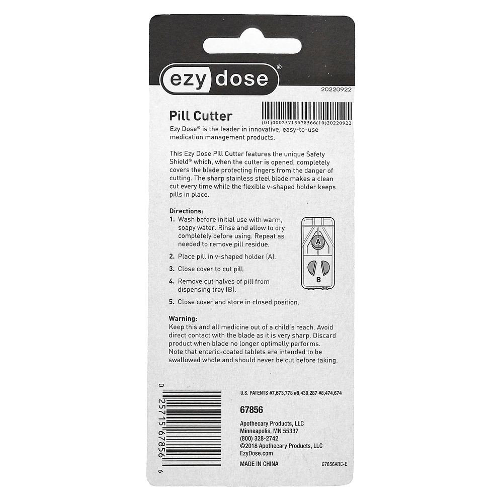 Ezy Dose, Safe Shield, таблетка для резки таблеток, 1 шт.