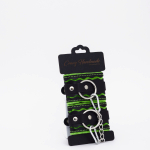 Наручники Crazy Handmade кожаные черно-зеленые