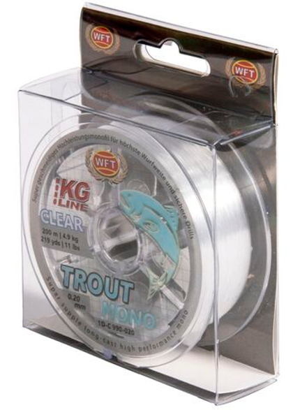 Леска монофильная WFT KG TROUT MONO Clear 200/020