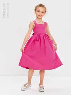 Сарафан из хлопка с бантом на спинке