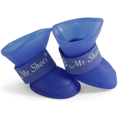 Сапожки для собак "Прогулка" M, синие, 50*40*50мм (уп.4шт.), Triol