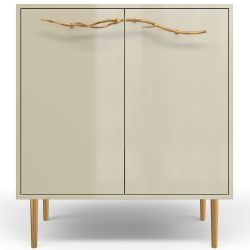 Комод Арт Колор Стайл Голд с 2 полками Серый шелк