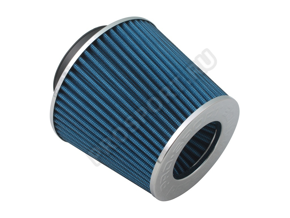 Фильтр воздушный нулевого сопротивления TORNADO, синий/хром, универсальный (с набором переходников: D84,77,65,60мм)