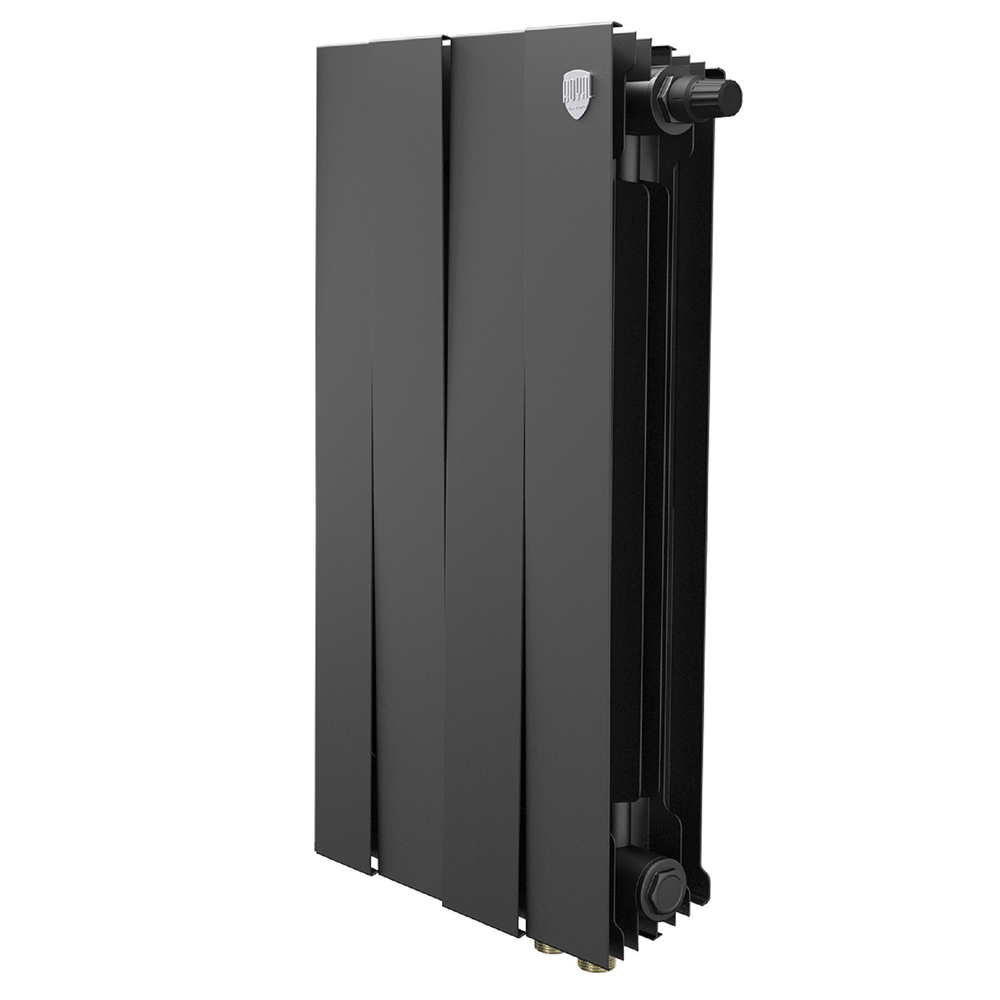 Радиатор биметаллический Royal Thermo PianoForte 500 Noir Sable 4 секции VDR (нижнее правое подключение)