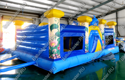 Надувной батут "Белый мишка" 7*5*2.7 м