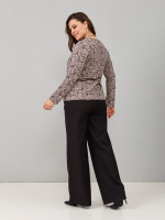 Лонгслив ЛНкл-080/бежевый-зебра