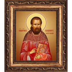 Владимир Пиксанов (Саратовский), священномученик, пресвитер. Икона на холсте.